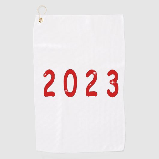 新年， 2023, number 2023, new year gift, 2023,  ゴルフタオル (正面)