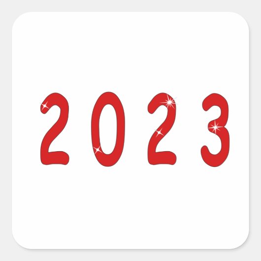 新年， 2023, number 2023, new year gift, 2023, スクエアシール (正面)