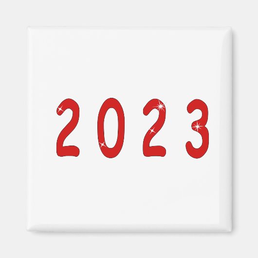 新年， 2023, number 2023, new year gift, 2023, マグネット (正面)