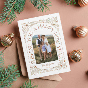 新年Arch Berry Neutral 3フォトコラージュ シーズンカード