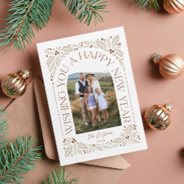 新年Arch Berry Neutral 3フォトコラージュ シーズンカード