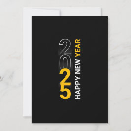 新年EVE挨拶2025白い黄色のカード シーズンカード