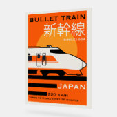 新幹線で日本を旅行 アクリルサイン (傾斜)