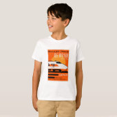 新幹線で日本を旅行 Tシャツ (正面フル)