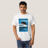 新幹線で日本を旅行 Tシャツ (正面フル)