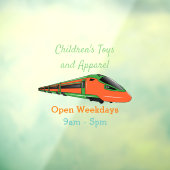 新幹線の漫画イラストレーション ウィンドウサイン (シート3)