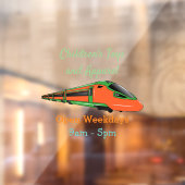 新幹線の漫画イラストレーション ウィンドウサイン (シート2)