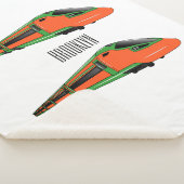 新幹線の漫画イラストレーション シェルパブランケット (3/4)