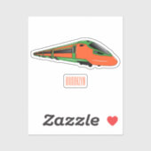 新幹線の漫画イラストレーション シール (シート)