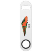 新幹線の漫画イラストレーション スピード栓抜き (正面)