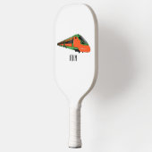 新幹線の漫画イラストレーション ピックルボールラケット (左)