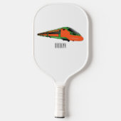 新幹線の漫画イラストレーション ピックルボールラケット (裏面)