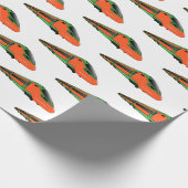 新幹線の漫画イラストレーション ラッピングペーパー (角)