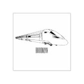 新幹線の漫画イラストレーション ラバースタンプ (インプリント)