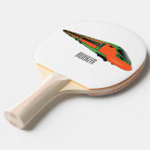 新幹線の漫画イラストレーション 卓球ラケット (正面アングル)