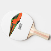 新幹線の漫画イラストレーション 卓球ラケット (横)