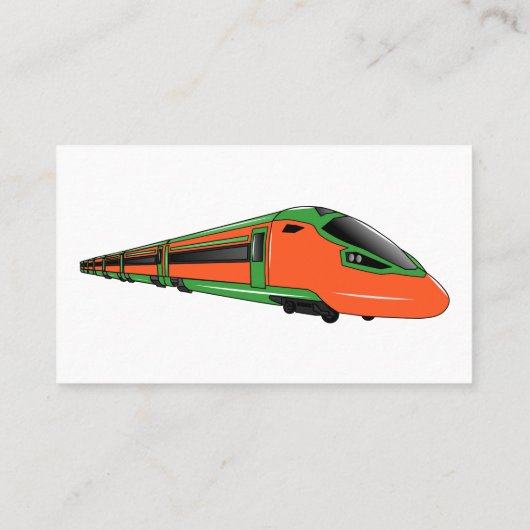 新幹線の漫画イラストレーション 名刺 (裏面)