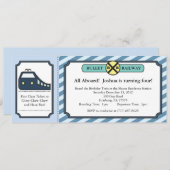 新幹線チケット招待状 招待状 (正面/裏面)