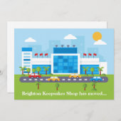 新店舗のご案内 かわいいショッピングモールへの移転のお知らせ 案内状 (正面/裏面)