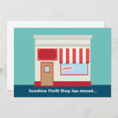 新店舗キュートオープンのお知らせ、または店舗移転のお知らせ 案内状 (正面/裏面)