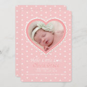 新恋ピンク写真誕生のお知らせ 案内状 (正面/裏面)