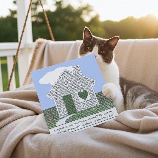 新感動的しい住宅所有者カードのタイポグラフィ