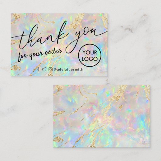 新感謝していしいopalテクスチャ 名刺 (正面/裏面)