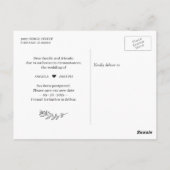 新救日の結婚計画変更 ポストカード (裏面)