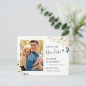 新救日緑の白フローラ写真 ポストカード (スタンド正面)