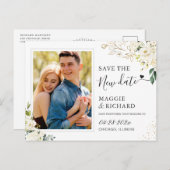 新救日緑の白フローラ写真 ポストカード (正面/裏面)