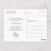 新救日緑の白フローラ写真 ポストカード (裏面)