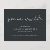 新救期の延期モダン結婚日 案内ポストカード (正面)