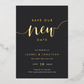 新救期の延期結婚フォイル・カード 箔招待状 (正面)