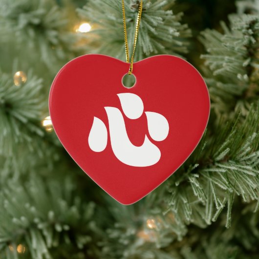 新日本の漢字心ハート心 セラミックオーナメント (ツリー)