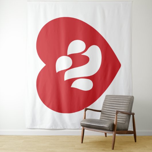 新日本の漢字心ハート心 タペストリー (インサイチュ)