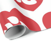 新日本の漢字心ハート心 ラッピングペーパー (ロールコーナー)