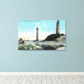 新旧の灯台の眺めヘンリー岬 キャンバスプリント (インサイチュ (ウッドフロア))