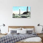 新旧の灯台の眺めヘンリー岬 キャンバスプリント (インサイチュ (寝室))