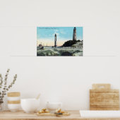 新旧の灯台の眺めヘンリー岬 ポスター (キッチン)