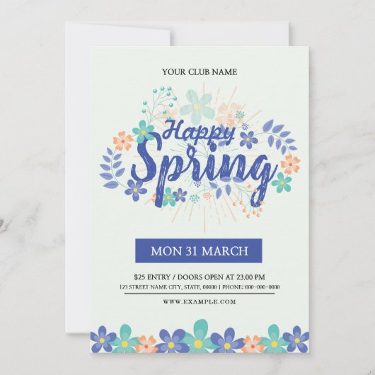 新春祭のフライヤー招待状 招待状 (正面)