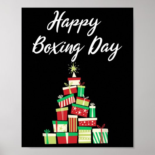 新時代のデザイン – クリスマスと幸せなボクシングの日 ポスター (正面)