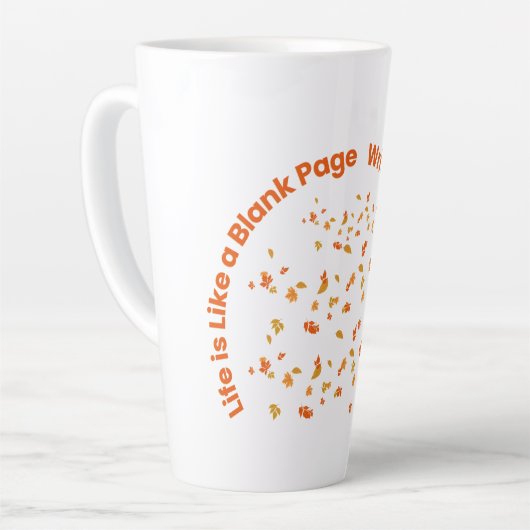 新書話inライフ感動的引用文 カフェラテマグ (左アングル)