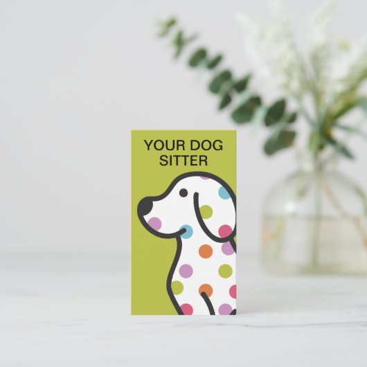 新最高のドッグ連絡シッター名刺 名刺 (スタンド正面)