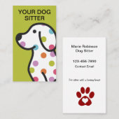 新最高のドッグ連絡シッター名刺 名刺 (正面/裏面)