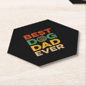 新最高のファンドランド犬のパパは贈り物 ペーパーコースター (アングル)