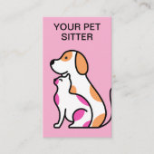 新最高のペットシッター連絡の名刺 名刺 (正面)