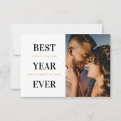 新最高の婚のクリスマス結婚カード サンキューカード (正面)