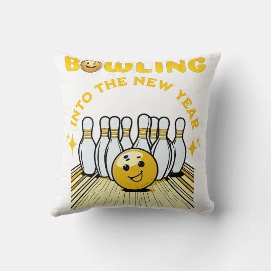 新最高の年のボーリング愛好家への祝日贈り物 クッション (裏面)