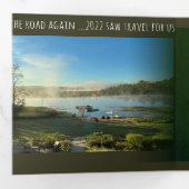 新最高の年の写真とクリスマスの手紙を希望 三つ折り招待状 (内部最初)