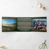 新最高の年の写真とクリスマスの手紙を希望 三つ折り招待状 (内部)